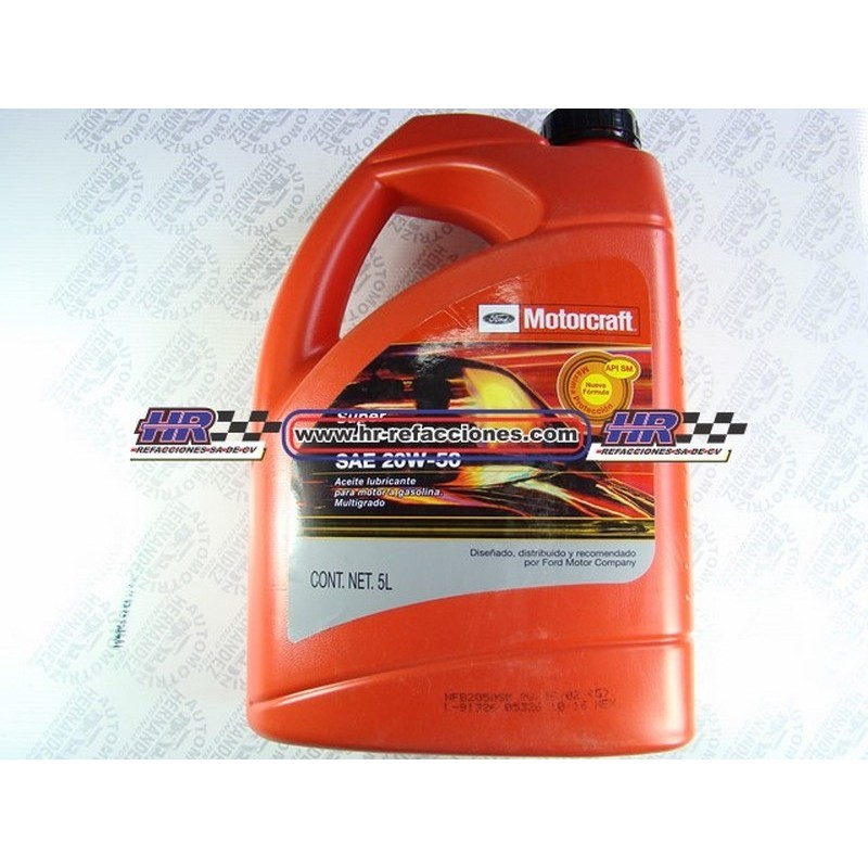 QUIMICOS ACEITE  MOTOR GALON MOTORCRAFT SAE 20W-50 MULTIGRADO MSMX 020W50 G4