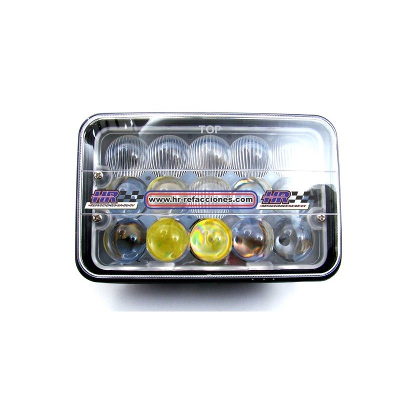 UNIDAD  4656 HIPERLED PIEZA 15 LEDS ALTA Y BAJA 45W SELLADA CON LUPA