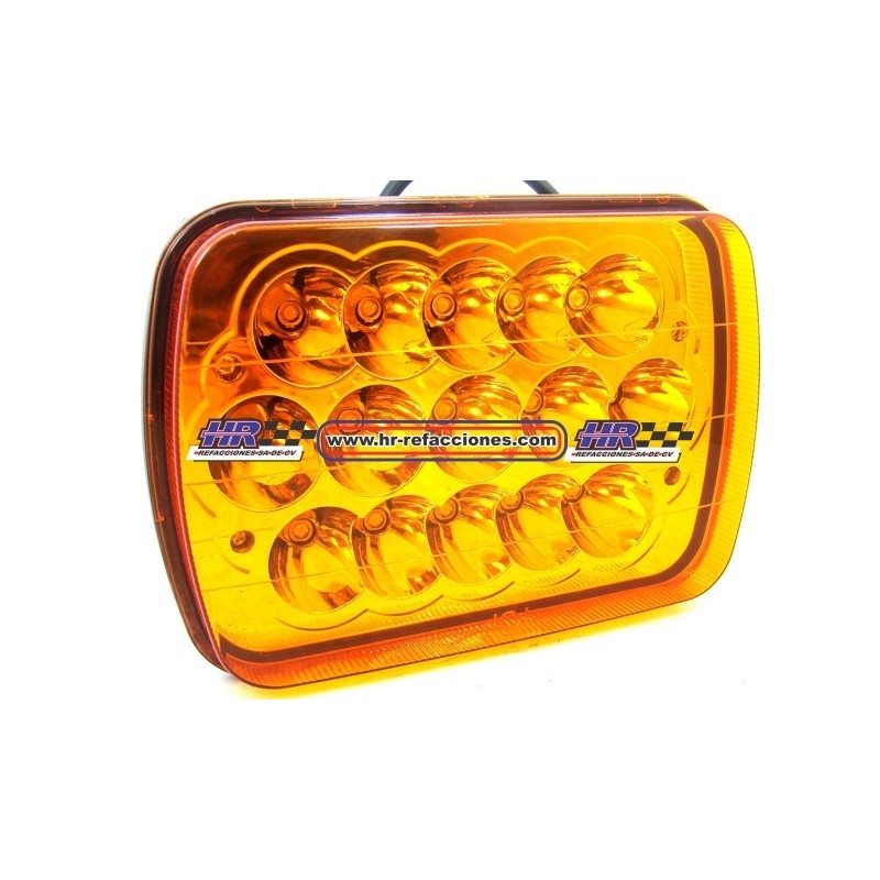 UNIDAD  6052 6054 HIPERLED CON 15 LED 2700LM 6000K PIEZA SELLADA AMBAR