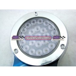 ACC LUZ  PLAFON REDONDO LED ATORNILLABLE BLANCO 24 LED CON INTERMITENTES CROMO