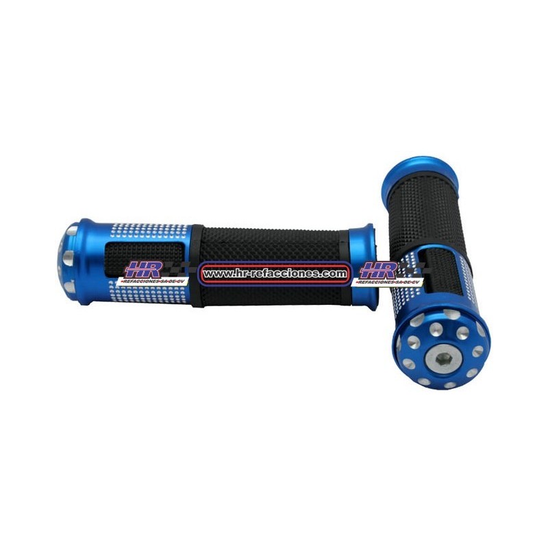 MOTOCICLETAS  PUÑO ALUMINIO MSD-285 AZUL JGO