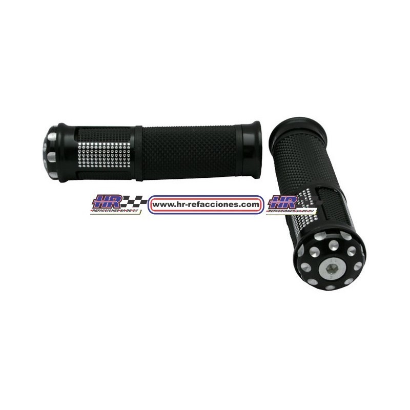 MOTOCICLETAS  PUÑO ALUMINIO MSD-285 NEGRO JGO