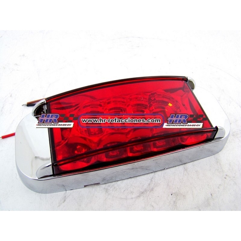 ACC LUZ  PLAFON LATERAL 16 LED CROMADO ROJO 16 LED CON ESTROBO PIEZA