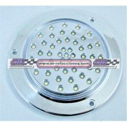 ACC LUZ  PLAFON REDONDO LED ATORNILLABLE BLANCO C/FUNCIONES 66 LED CROMADO