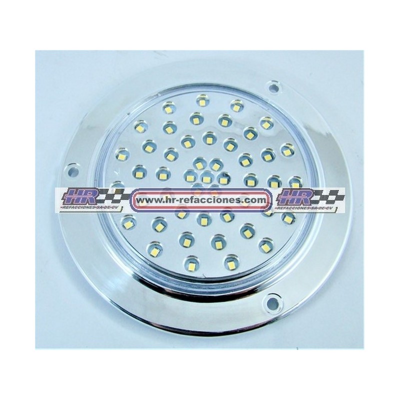 ACC LUZ  PLAFON REDONDO LED ATORNILLABLE BLANCO C/FUNCIONES 66 LED CROMADO