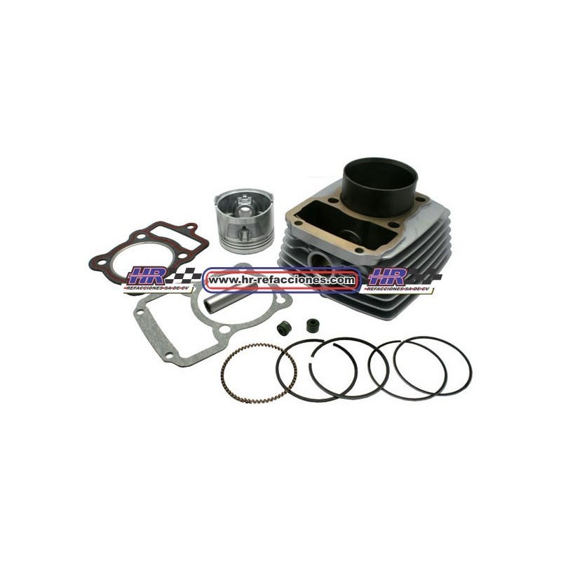 MOTOCICLETAS  CILINDRO COMP CG150 FORZA (PISTON ANILLO PASADOR SEGURO) E0304KC08 KIT CILINDRO 15MM NEGRO