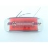 ACC LUZ  PLAFON RECTANGULAR ROJO LED CON CROMO Y GEL ALTA BAJA Y ESTROBO