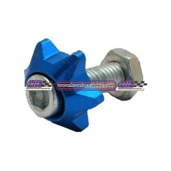 MOTOCICLETAS  TORNILLO ALUMINIO AZUL ROJO DORADO DECORATIVO COLORES ESTRELLA M6