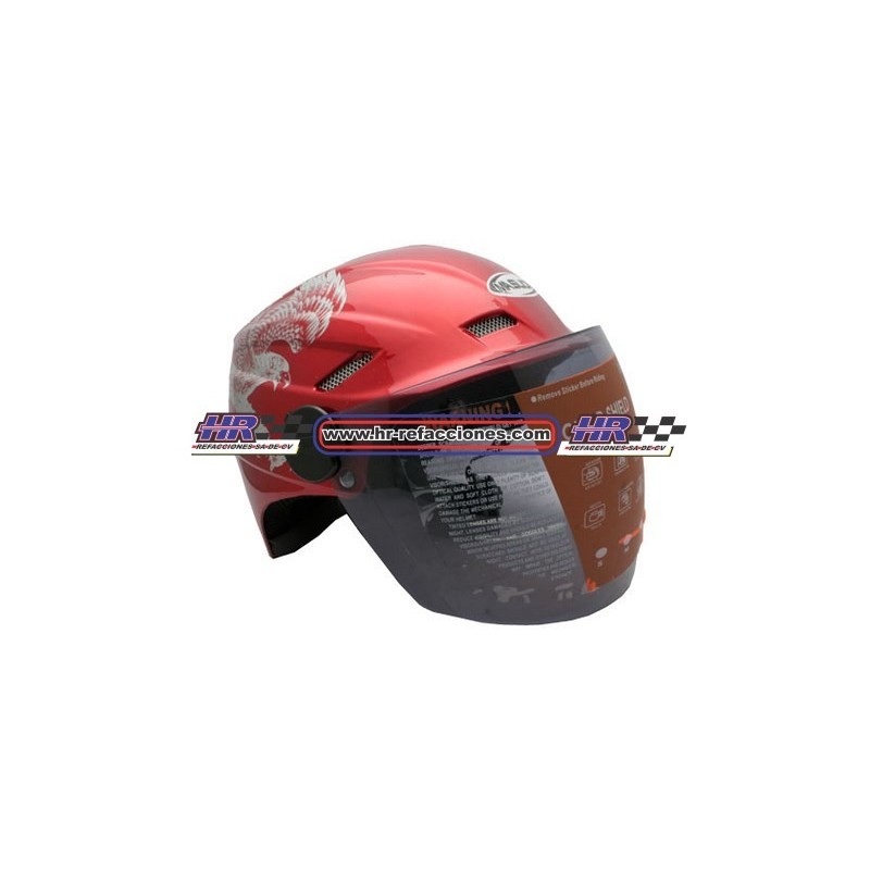 MOTOCICLETAS  CASCO MEDIO CON MICA ALTO IMPACTO COLORES 308-R