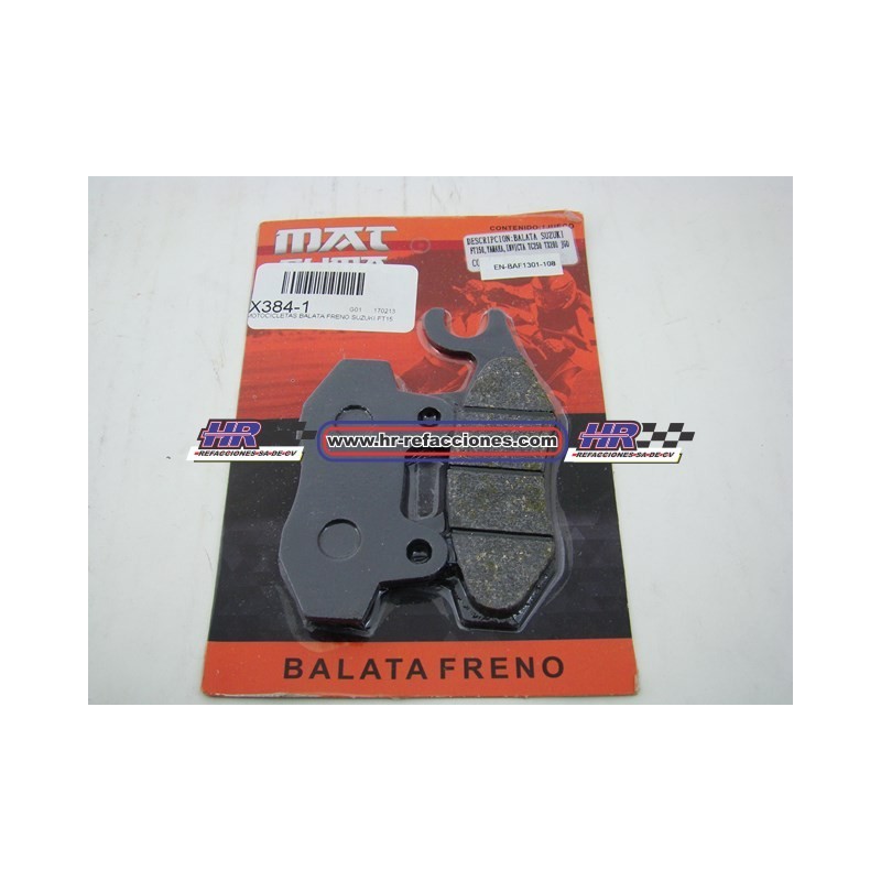 MOTOCICLETAS  BALATA FRENO DISCO FT150 SUZUKI INVICTA TC250 TX200 1301-108 MATSUMA