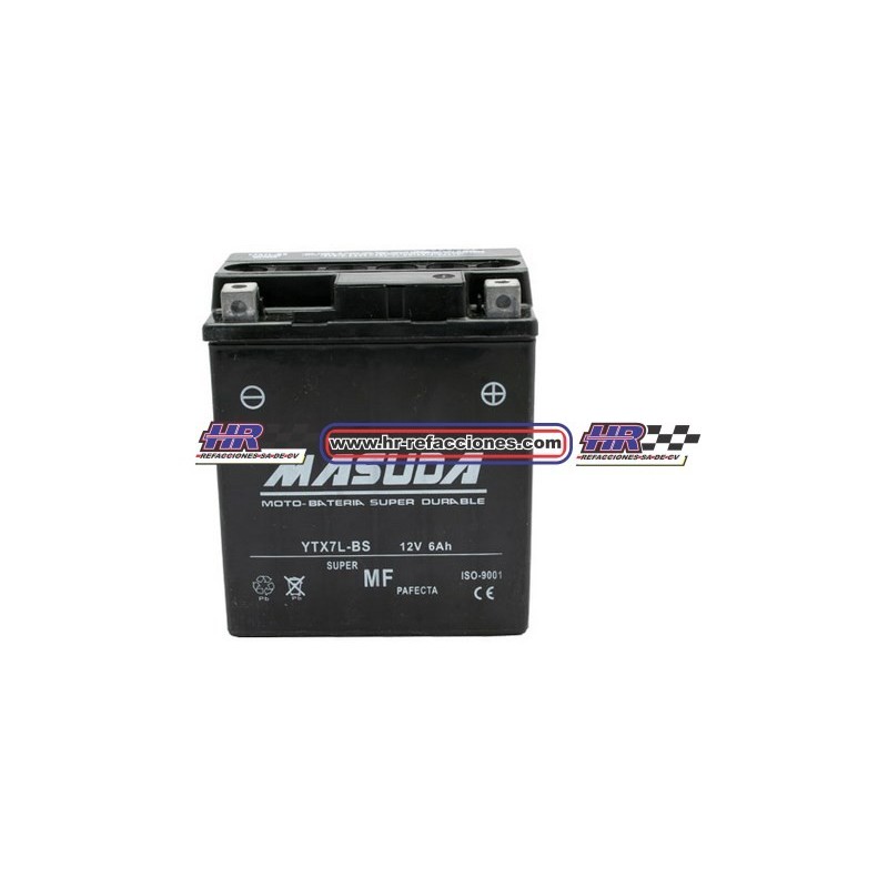 MOTOCICLETAS  BATERIA LIBRE MANTENIMIENTO YTX7L-BS MASUDA