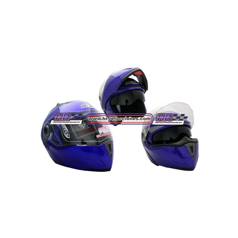 MOTOCICLETAS  CASCO ABATIBLE RACING DOBLE MICA