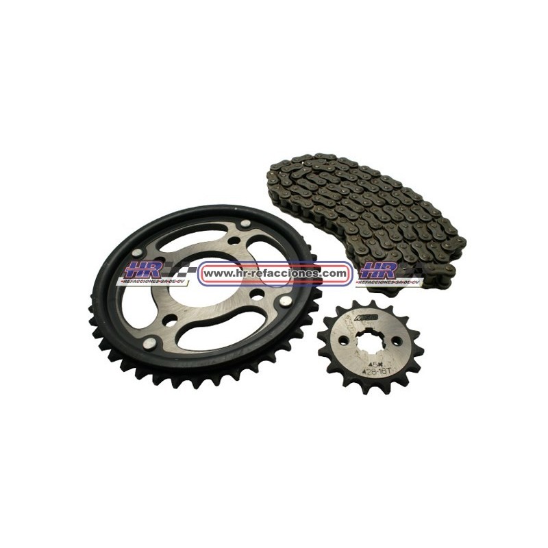 MOTOCICLETAS  KIT ENGRANES CON CADENA CG-150 HONDA TITAN  428/120L   43T/16T