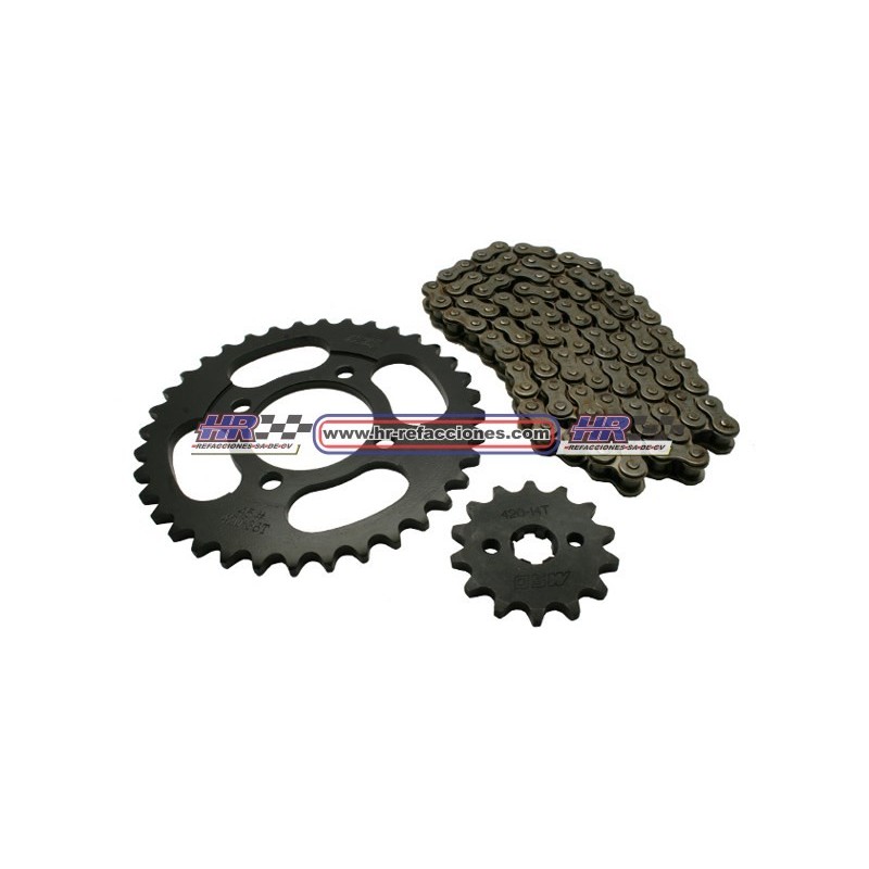 MOTOCICLETAS  KIT ENGRANES CON CADENA HONDA C90  420/98L   40T/14T