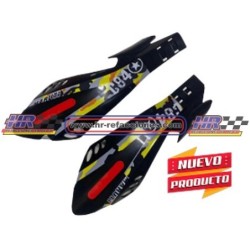 MOTOCICLETAS  PROTECTOR DE MANIJAS UNIVERSAL IR-0045 JGO BLANCO NEGRO ROJO