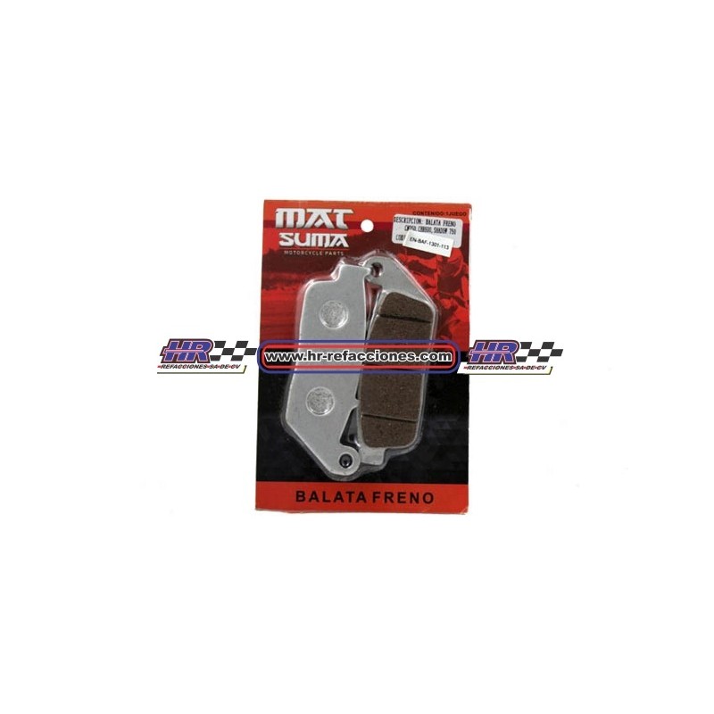 MOTOCICLETAS  BALATA FRENO DISCO CM250 CBR600 SHADOW 750  BAF-1301-113