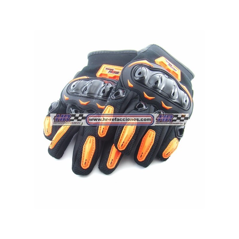 MOTOCICLETAS  GUANTES MOTOCICLISTA IRON RACING SPEED NEON TALLAS L  M  XL