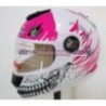 MOTOCICLETAS  CASCO CERRADO BIRDMAN ROSA DOT