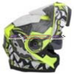 MOTOCICLETAS  CASCO ABATIBLE IRON RACING DIENTE VERDE DOT