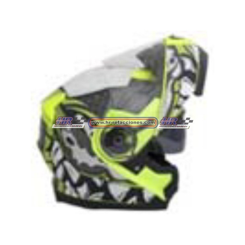 MOTOCICLETAS  CASCO ABATIBLE IRON RACING DIENTE VERDE DOT