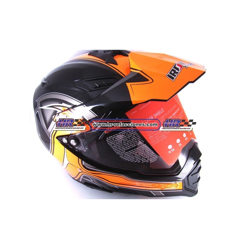 MOTOCICLETAS  CASCO CROSS IRON RACING COLORES DOT K-22