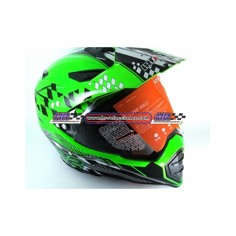 MOTOCICLETAS  CASCO CROSS IRON RACING K-13 DOT COLORES