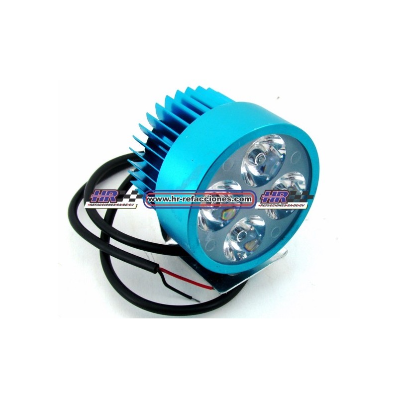 MOTOCICLETAS  FARO AUXILIAR LED REDONDO HIPERLED PIEZA 4 LEDS FIJO SIN FUNCIONES 55MM