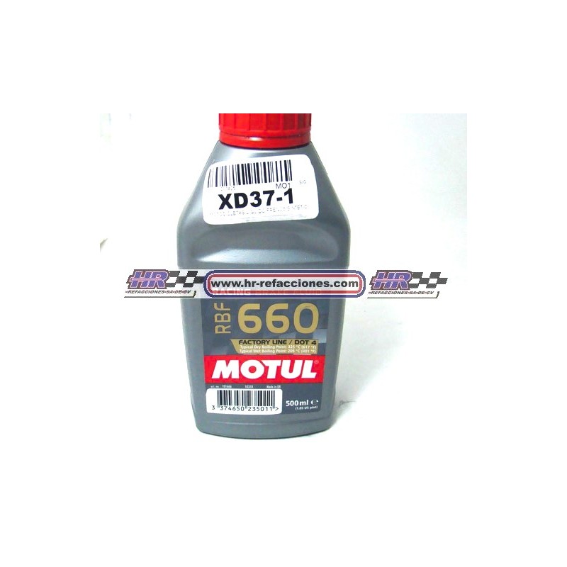 MOTOCICLETAS  LIQUIDO FRENOS SINTETICO MOTUL DOT 4 328 GRADOS C 500 ML