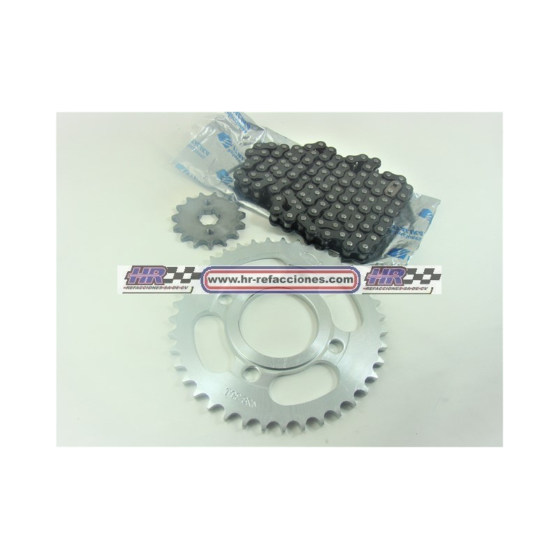 MOTOCICLETAS  KIT ENGRANES CON CADENA FT150 206-2016 ITALIKA