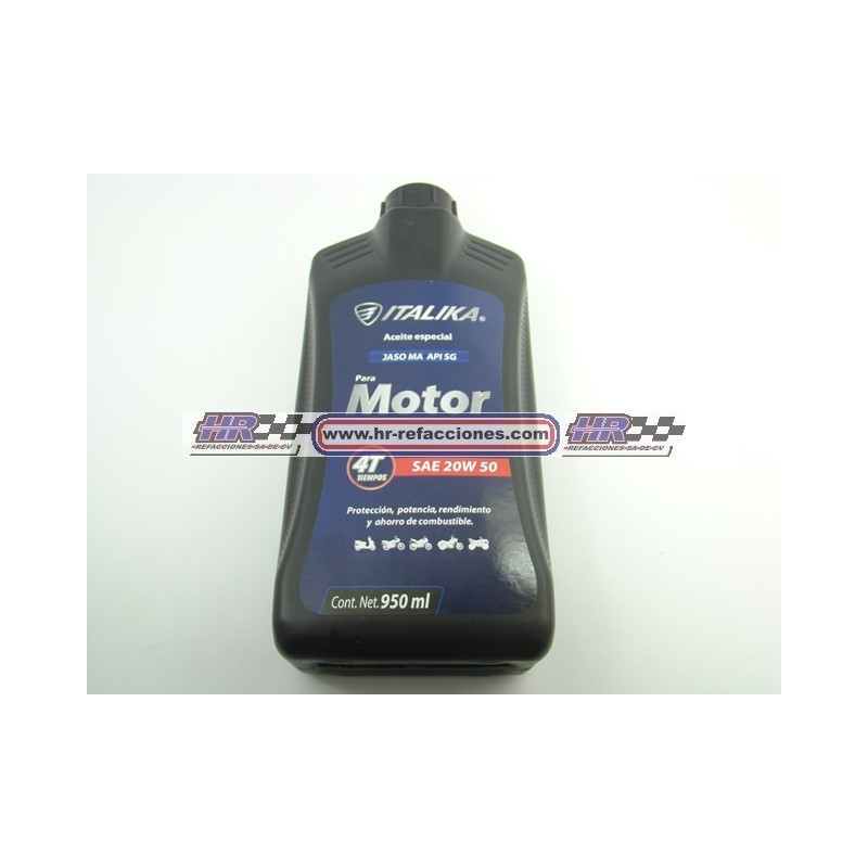 MOTOCICLETAS  ACEITE MOTOR 946 ML ITALIKA 4T SAE 20W50 2G  LITRO