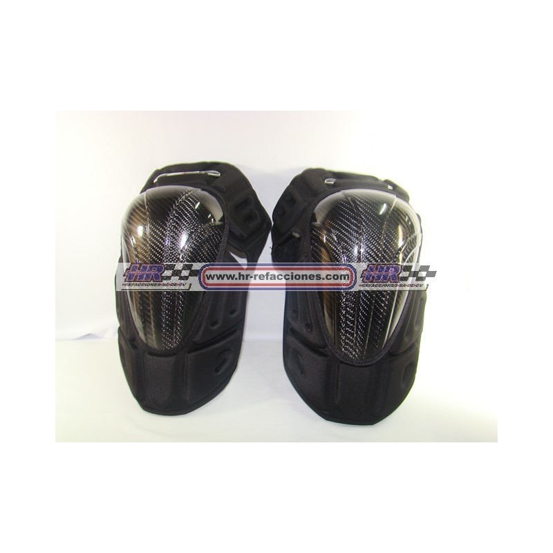 MOTOCICLETAS  RODILLERAS Y CODERAS IR092 FIBRA CARBON 4 PZAS