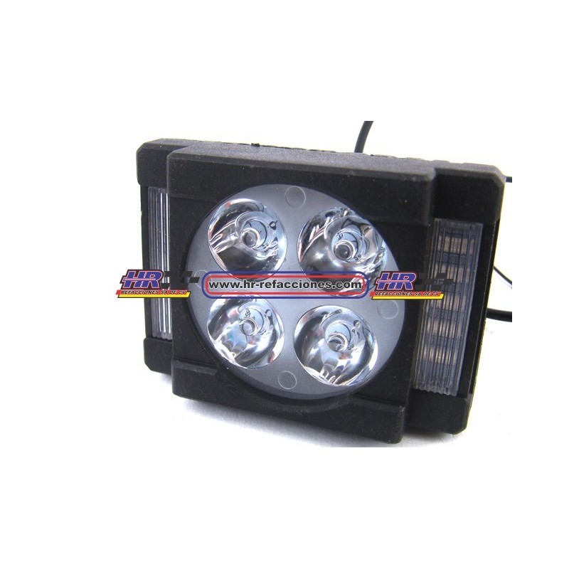 MOTOCICLETAS  FARO AUXILIAR LED 4 LED BLANCO Y ESTROBO RBL PIEZA