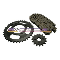 MOTOCICLETAS  KIT ENGRANES CON CADENA FT125 2009-2010 428/102L   38T/15T INVICTA MATSUMA