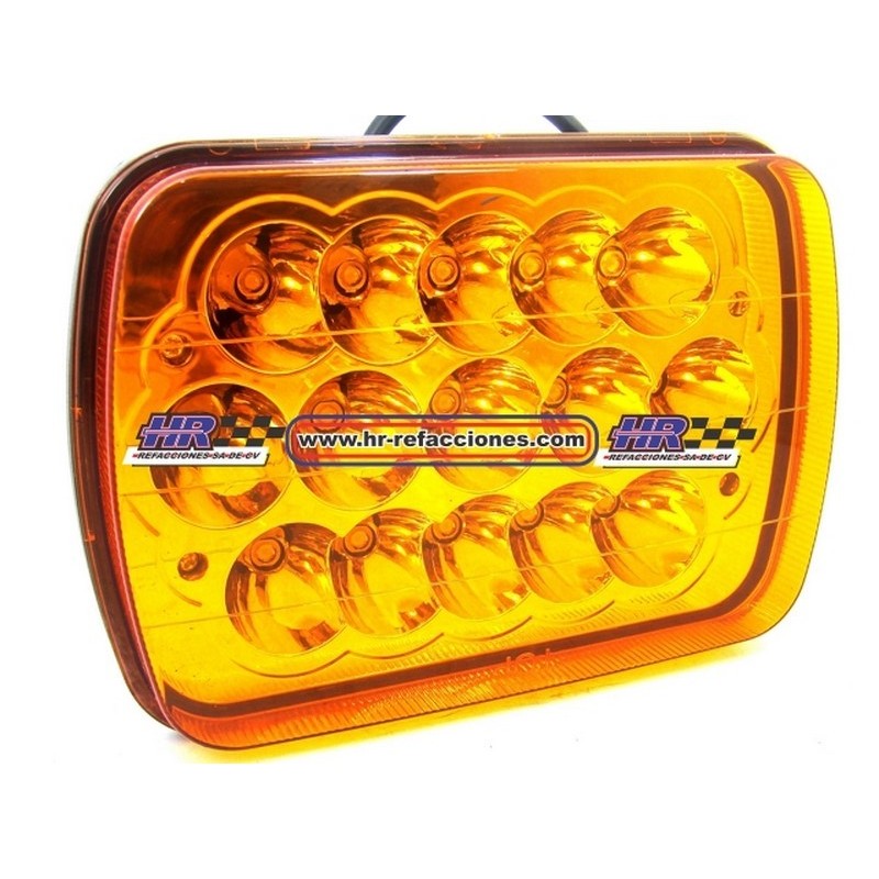 UNIDAD  6052 6054 HIPERLED CON 15 LED 2700LM 6000K PIEZA SELLADA AMBAR