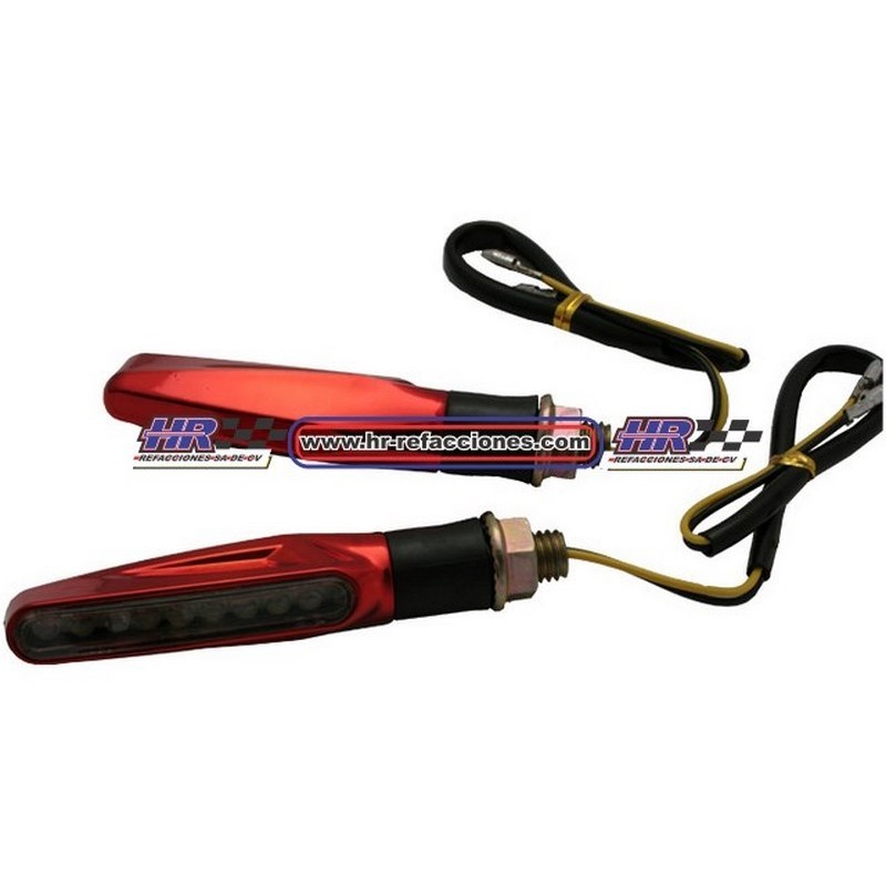 MOTOCICLETAS  DIRECCIONAL  9 LED AMARILLO ROJO