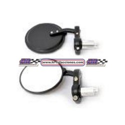 MOTOCICLETAS  ESPEJO RACING REDONDO CARBON