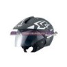 MOTOCICLETAS  CASCO 3/4 ALTO IMPACTO NEGRO BLANCO