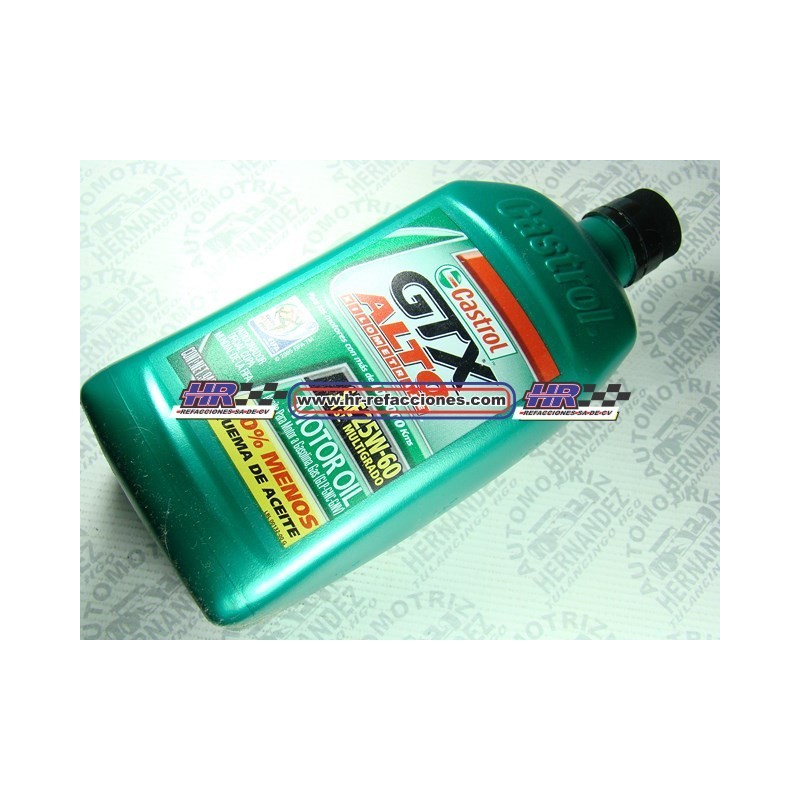 QUIMICOS ACEITE  MOTOR 946 ML CASTROL GTX HM 25W60 ALTO KILOMETRAJE 946 ML 06132