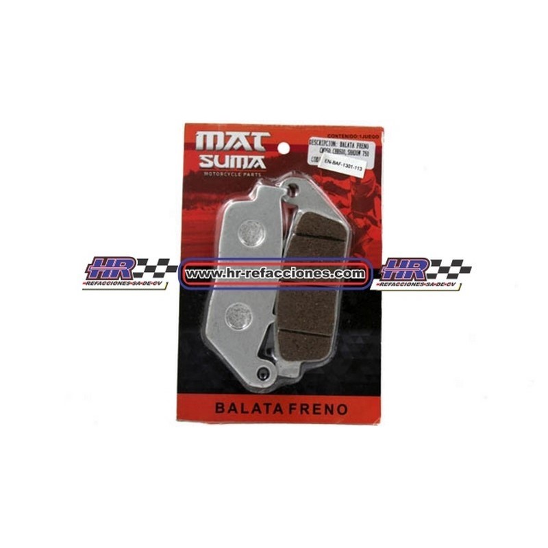 MOTOCICLETAS  BALATA FRENO DISCO CM250 CBR600 SHADOW 750  BAF-1301-113