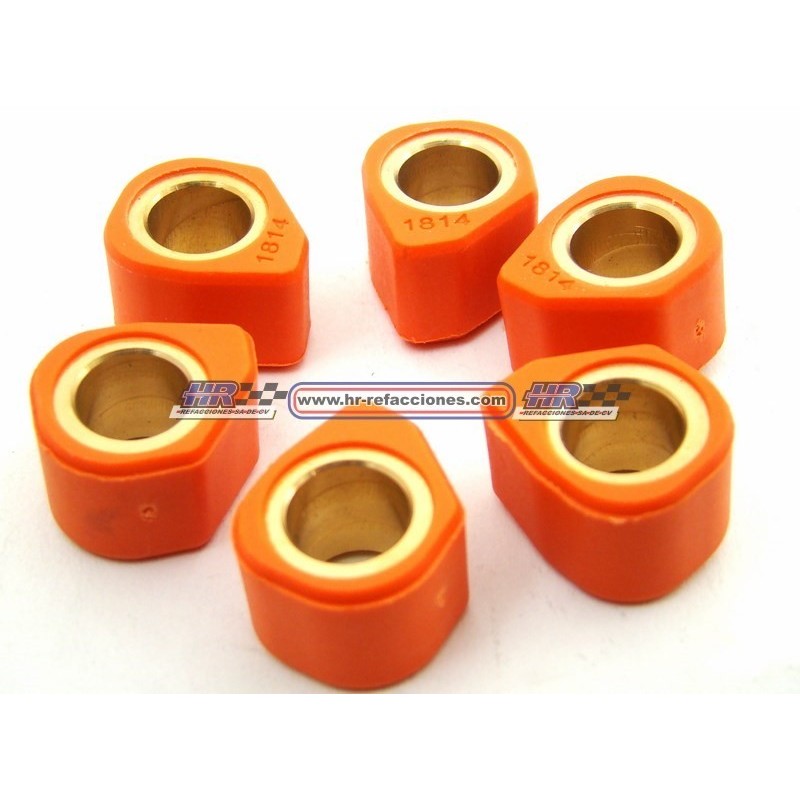 MOTOCICLETAS  RODILLOS RACING BRONCE NARANJA CS125 DS125 DS150