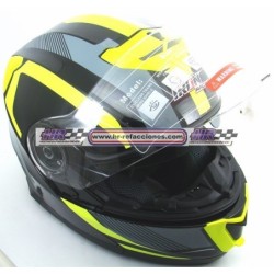 MOTOCICLETAS  CASCO ABATIBLE BOBLE MICA DOT IR-160 POSEIDON NEON-VERDE DIF TALLAS