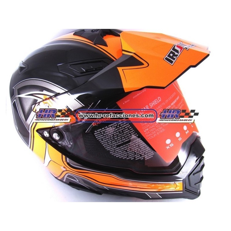 MOTOCICLETAS  CASCO CROSS IRON RACING COLORES DOT K-22