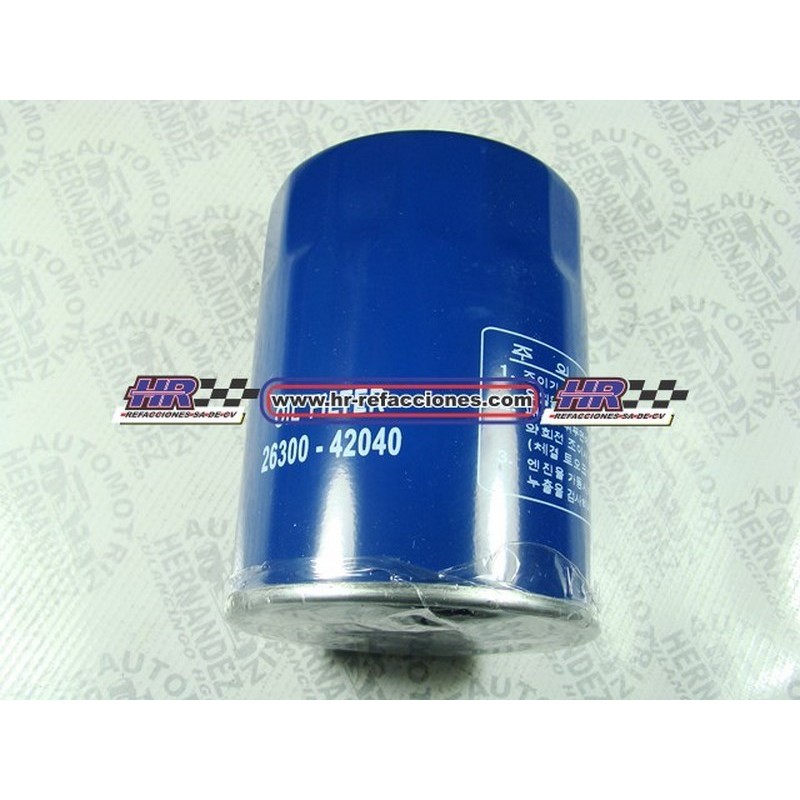 FILTRO ACEITE  CHRYSLER H-100	 2003-04 	2 4L G4CS (GASOLINA)