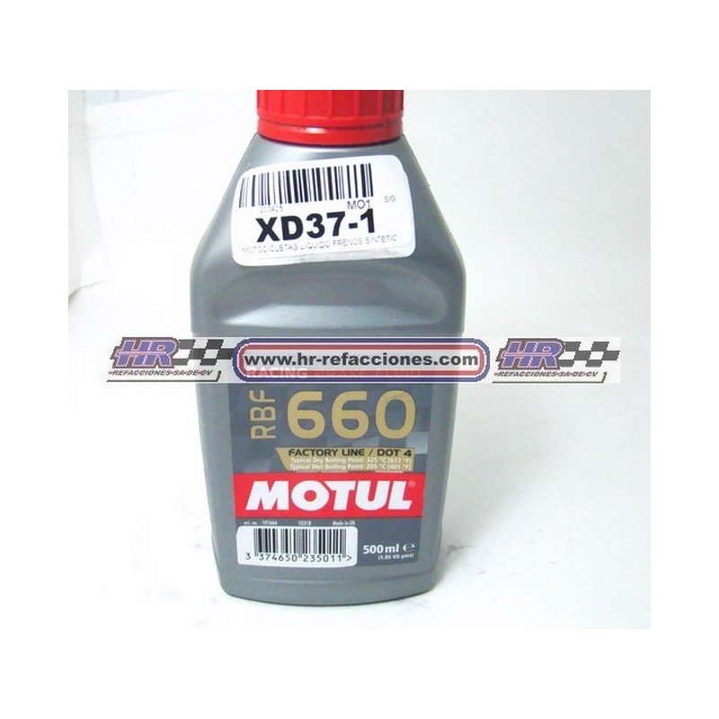 MOTOCICLETAS  LIQUIDO FRENOS SINTETICO MOTUL DOT 4 328 GRADOS C 500 ML