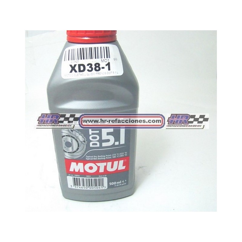 MOTOCICLETAS  LIQUIDO FRENOS DOT 5 1 LTS 500 ML