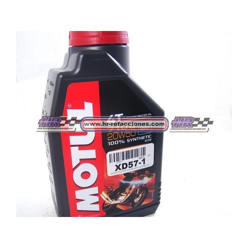 MOTOCICLETAS  ACEITE MOTOR 946 ML MOTUL SINTETICO 7100 4 TIEMPOS 20W50 1LT