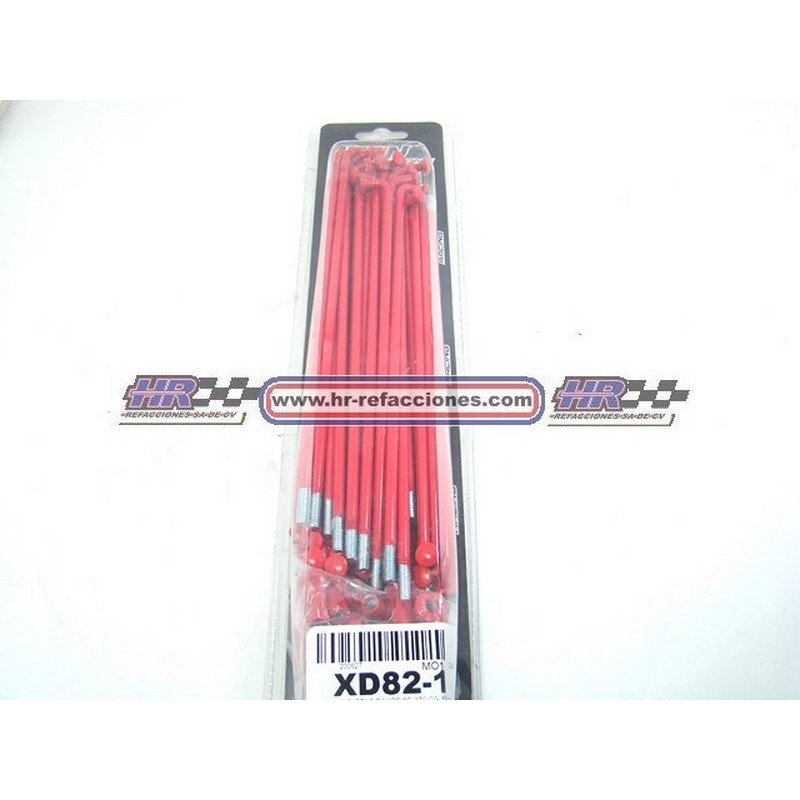 MOTOCICLETAS  RAYOS 8G-170 CG 125 DELANTERO RXZ 100 RX115 ROJO JUEGO