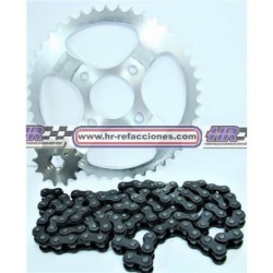 MOTOCICLETAS  KIT ENGRANES CON CADENA DM150 MOTOKING 520 45T-12T DM150 ITALIKA