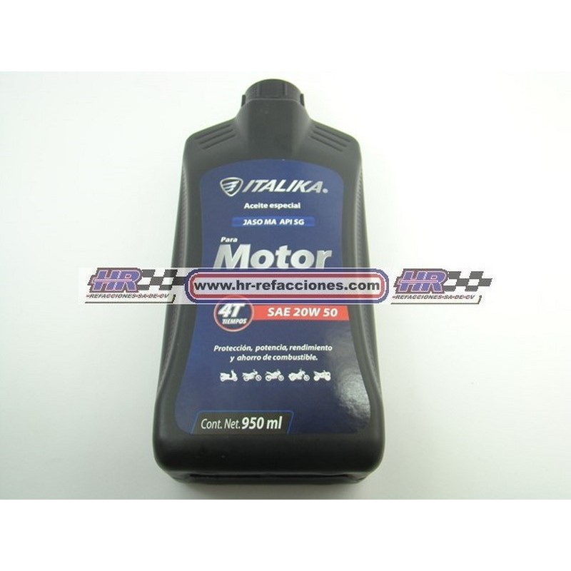 MOTOCICLETAS  ACEITE MOTOR 946 ML ITALIKA 4T SAE 20W50 2G  LITRO