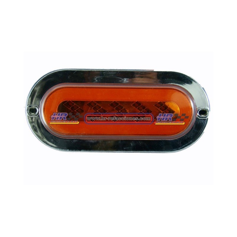 ACC LUZ  PLAFON OVALADO  5 LED 4 FUNCIONES AMBAR CON FLECHA SECUENCIAL PIEZA PLA6671Y   PLA6671Y